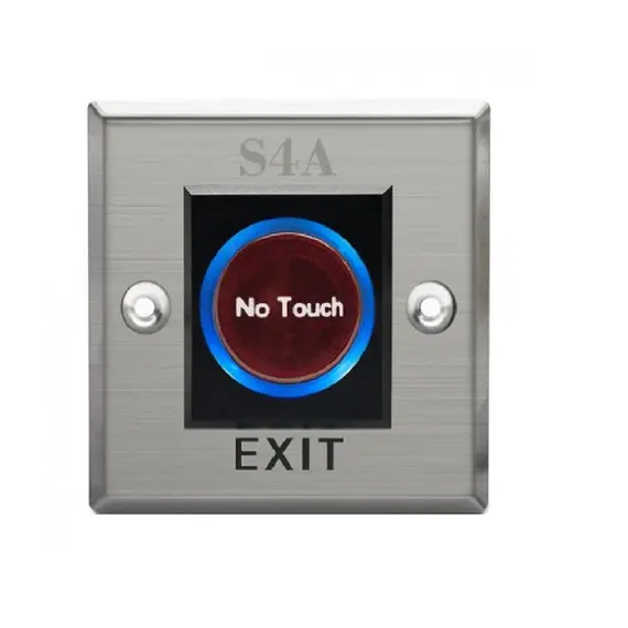 HONNOR SECURITY Érintésmentes, közelítés érzékeléses érzékelő kilépő gomb négyzet alakú süllyesztett