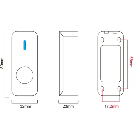 HONNOR SECURITY Vízálló IP68 többfunkciós, felületszerelt, érintésmentes, infravörös kijárat gomb, cinkötvözet ház NO/NC/COM