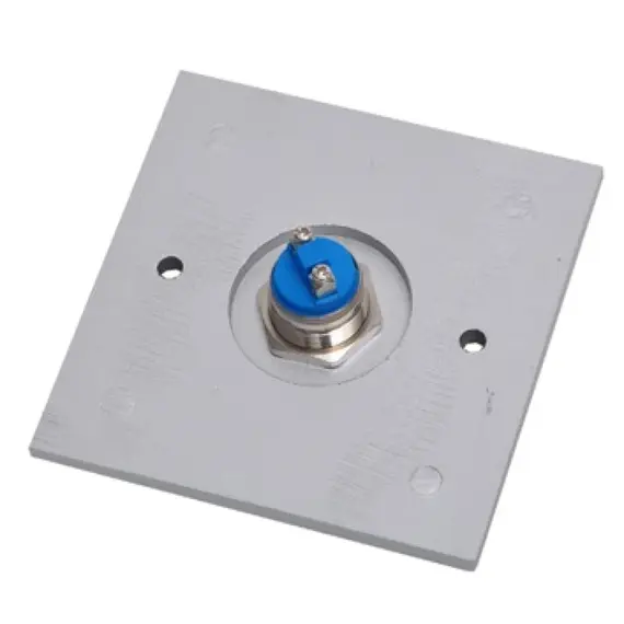 HONNOR SECURITY Kiengedő gomb, nyomógomb, süllyesztett szerelésű, rozsdamentes, alu, robusztus, kiengedő 86x86x33 mm