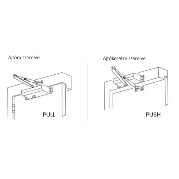 HONNOR SECURITY HS-M61 automatikus hidraulikus ajtóbehúzó – 85 kg-os ajtókhoz