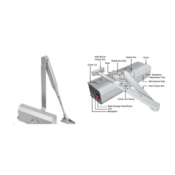 HONNOR SECURITY HS-M61 automatikus hidraulikus ajtóbehúzó – 85 kg-os ajtókhoz