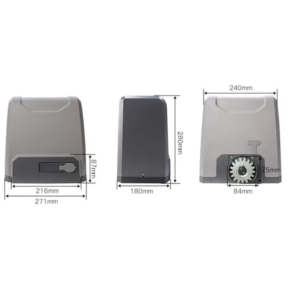 TIGERMAT TM-SL800 Kit_mag_mTX - automata tolókapu motor és vezérlés 2db speciális ugrókódos 433Mhz-es távirányítóval, mágneses végálláskapcsolóval, max.800kg