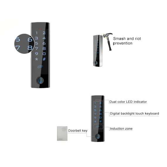 HONNOR SECURITY Önálló beléptető rendszer T4EM