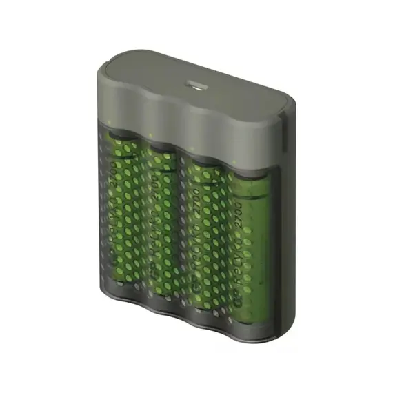 GP M451 USB gyorstöltő + 4db AA 2600mAh Recyko akku