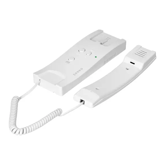 ORNO ENIR, egylakásos audio kaputelefon szett, 2-vezetékes, RFID kártyaolvasós, fehér