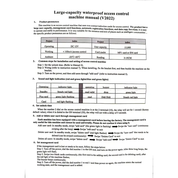 HONNOR SECURITY HS-SA150PRO Ajtókeretbe vagy Falba Süllyeszthető RFID PROXY olvasó. Olvasási távolság 3-15cm