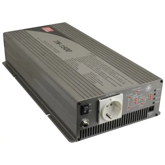 PULSAR TN 24VDC/230VAC/1500W IP21 DC/AC inverter, professzionális, solar kompatibilis, fekete, TN-1500-224B