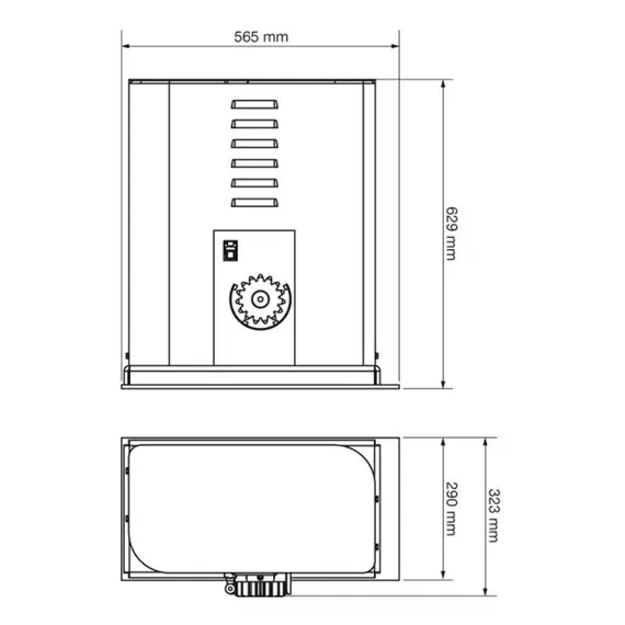 ABLE Tolókapu motor, 3 fázisú, inverterrel, 24 V, 4000 kg