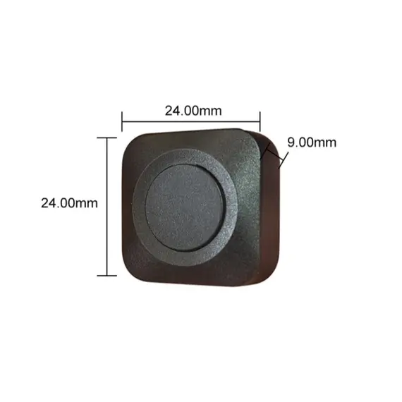 TIGERMAT TM-YET2246 Mini Méretű 12V-os 433MHz fix kódos Távirányító 20x20x9mm, 50–100 méter hatótávolság, fekete színű