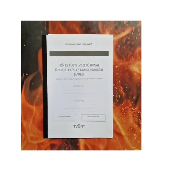 MAXFIRE Hő- és füstelvezető rendszer üzemeltetési és karbantartási napló