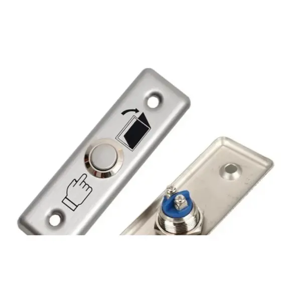 HONNOR SECURITY Nyomógomb, süllyesztett szerelésű, rozsdamentes, kiengedő 115x40mm