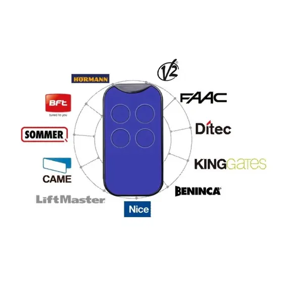 TIGERMAT 433-868Mhz tanítható távirányíó, ugró és fix kódos, FAAC DITEC BENINCA HÖRRMANN BFT SOMMER CAME LiftMaster Somfy V2 Nice egyes típusai