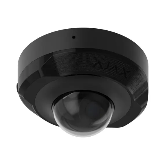 AJAX SYSTEMS Ajax IP mini dome kamera, 5 MP, 4 mm, 2880 x 1620 PX, WDR, @ 25 fps (3K UHD) (8EU) ASP, fekete