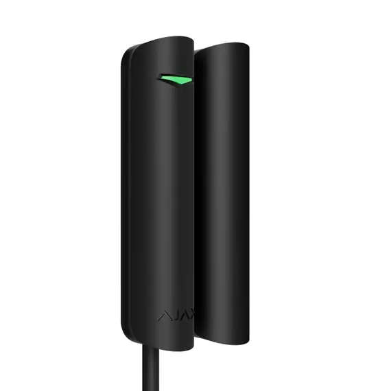 AJAX SYSTEMS Vezetékes nyitásérzékelő, külső kontaktus fogadása, rezgésérzékelő, dőlésérzékelő, fekete