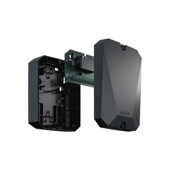 AJAX SYSTEMS Ajax MultiTransmitter vezetékes eszközök Ajax riasztórendszerbe történő integrálásához, fekete