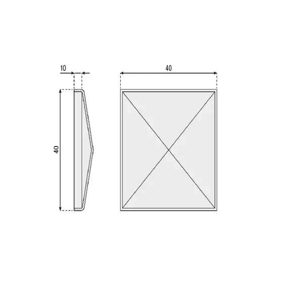 HI-MOTION Lezáró sapka zártszelvény oszlopokhoz 40x40 natúr