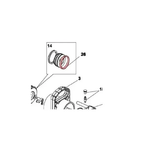 FAAC Alkatrész, olajlehúzó gyűrű, 640-es sorompóhoz
