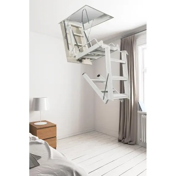 FANTOZZI ACI QUATTRO kézi nyitású négy részes padlásfeljáró BASIC kivitelben, csapónyílás: 140x70 - 140x120, magasság: 381x400, ajtó vastagság: 18/28