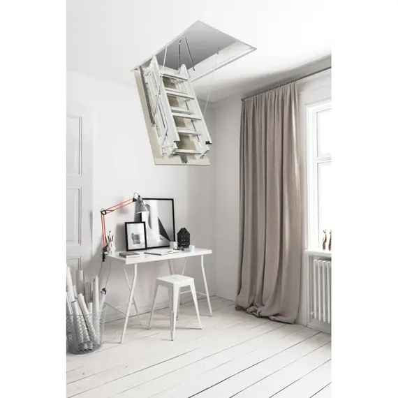 FANTOZZI ACI TRE kézi nyitású három részes padlásfeljáró BASIC kivitelben, csapónyílás: 160x70 - 160x100, magasság: 366/396, ajtó vastagság: 18/28