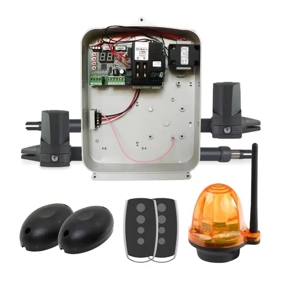 PROTECO Szárnyaskapu mozgató szett, 2,75m-es kapuszárnyig, 230V-os, PROTECO motorokkal, TECNO vezérléssel 