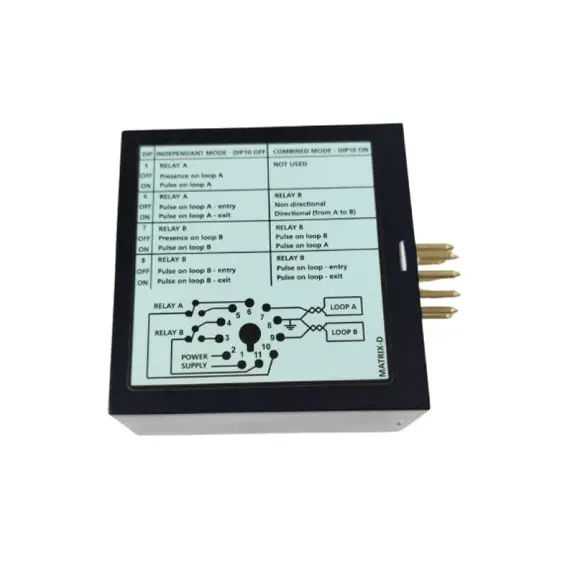 PROTECO PMG05 - Induktív hurokérzékelő, hurokdetektor, sorompó vezérlő, 2 csatornás, DIN sínre szerelhető