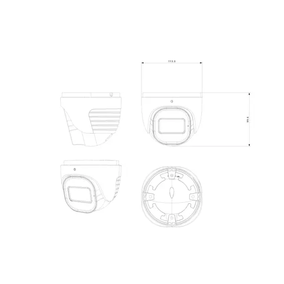 PROVISION-ISR IP dómkamera, 8MP (3840x2160, 1/2.8" CMOS szenzor), 2.8–12mm varifokális objektív, Check Point™ Quantum IoT Nano Agent, IP67 védelem, DDA1 analitika