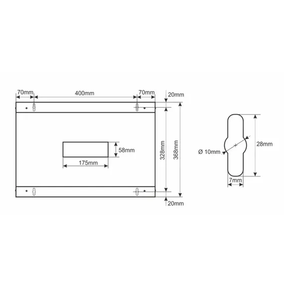 PULSAR RWA654-B 6U / 19” RACK szekrény, falra szerelhető, összeszerelésre kész, fekete, 540x401x400mm