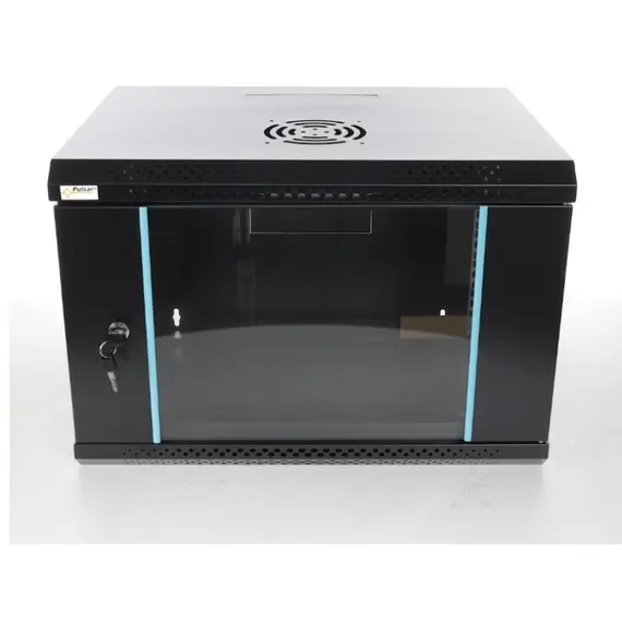 PULSAR RWA654-B 6U / 19” RACK szekrény, falra szerelhető, összeszerelésre kész, fekete, 540x401x400mm