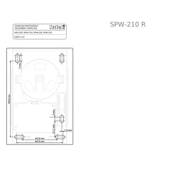 SATEL Piezo beltéri sziréna, mint az SPW210R csak kék színű, MABISZ, lengyel, 2 év garancia