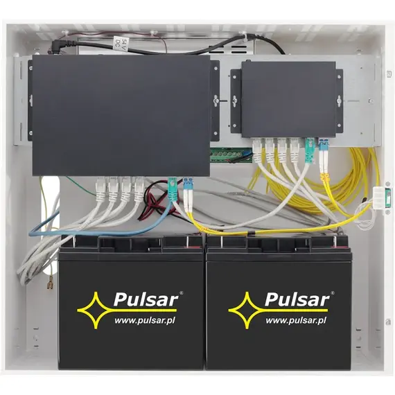 PULSAR SWB-300 pufferelt tápegység PoE switchhez 54VDC 4x17Ah 300W IP20 fali kivitel