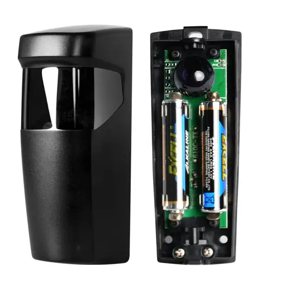 TIGERMAT TM-YET-610C Infrasorompó, 15-20 méter hatótávolság, elemes és vezetékes jeladó, IP55 védelem, falra szerelhető, 180 fokig forgatható lencse