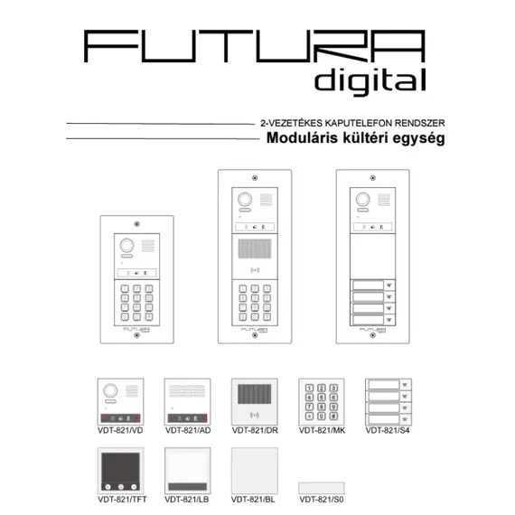 FUTURA Kaputábla, süllyesztő doboz, 3x1 modulos, esővédő kerettel