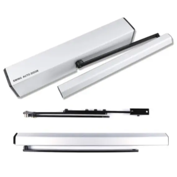 TIGERMAT ED100 PULL Automatikus, távirányítóval és kontaktussal vezérelhető csúszókaros ajtónyitó, lengőajtónyitó mozgató motor, automatika 2db távirányítóval