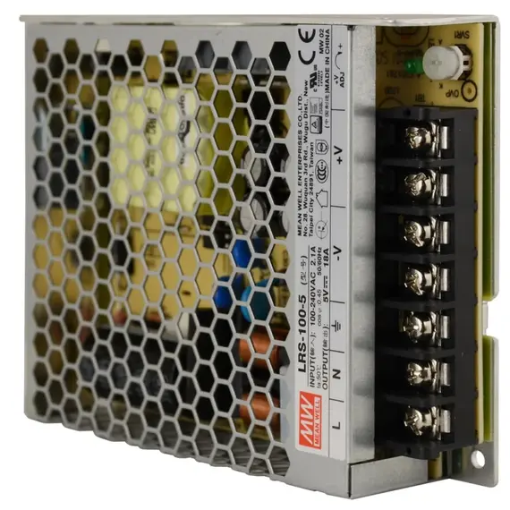PULSAR LRS-100-5 5V 100W 18A IP20 fémházas tápegység professzionális kivitel