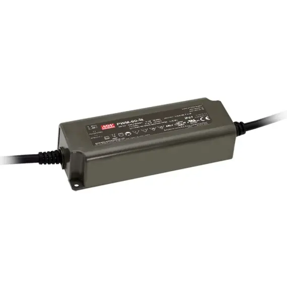 PULSAR PWM 12V/60W/5A LED tápegység IP67 DALI vezérléssel, túlfeszültség- és túlmelegedés-védelemmel