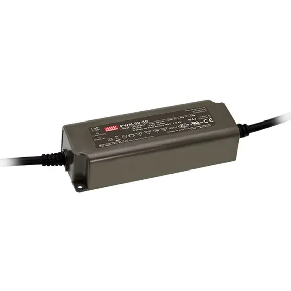 PULSAR PWM-60-24 24V 60W 2.5A IP67 LED tápegység, fémházas, professzionális, kültéri kivitel