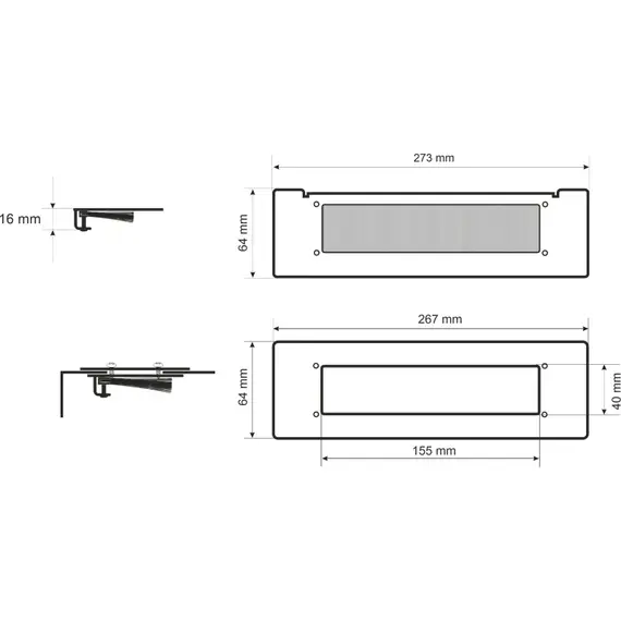 PULSAR Kábel átvezető kefe RWA-B/RW-B sorozatú RACK 19’’ szekrényekhez