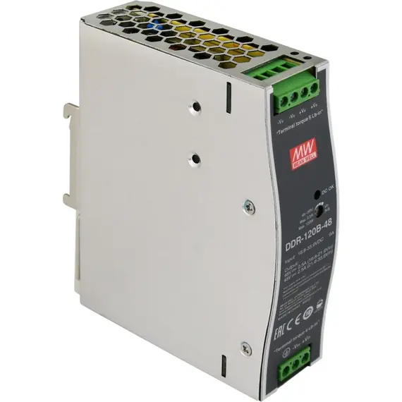 PULSAR Pulsar DDR-120B-48 48V 120W 2.5A DC/DC konverter DIN-sín IP20 fémházas