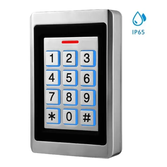 HONNOR SECURITY HS-S4A K16EM-W Vízálló Fémházas Kódzár és RFID EM (125kHz) kártyaolvasó Beléptető Terminál