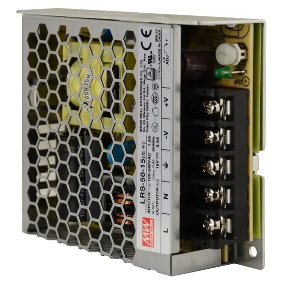 PULSAR LRS-50-15 15V 50W 3,4A IP20 Fémházas Tápegység