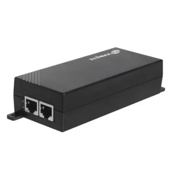 GENATA GNT-53003 Gigabites PoE injektor 30W 48V IEEE 802.3af/at IP40 fémházas fekete