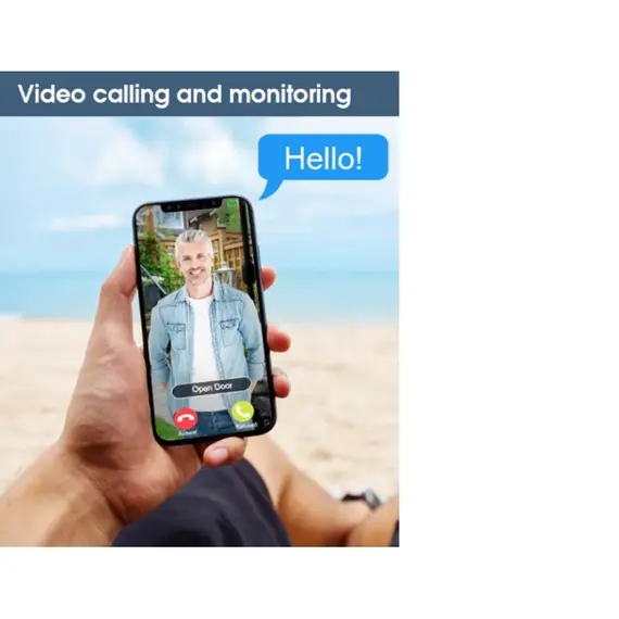 HONNOR SECURITY IP65 Vízhatlan Videokaputelefon, érintőgombos, számkódos, kártyaolvasós beléptetésvezérlő TUYA alkalmazással, mobiltelefon eléréssel.