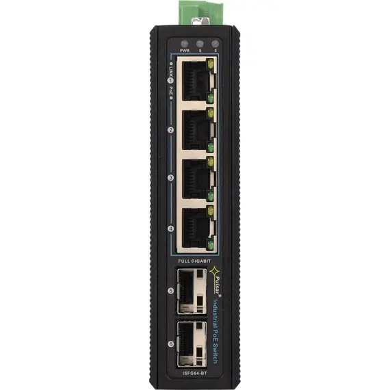 PULSAR Ipari swich ISFG64-BT (4xPoE, 2xSFP)