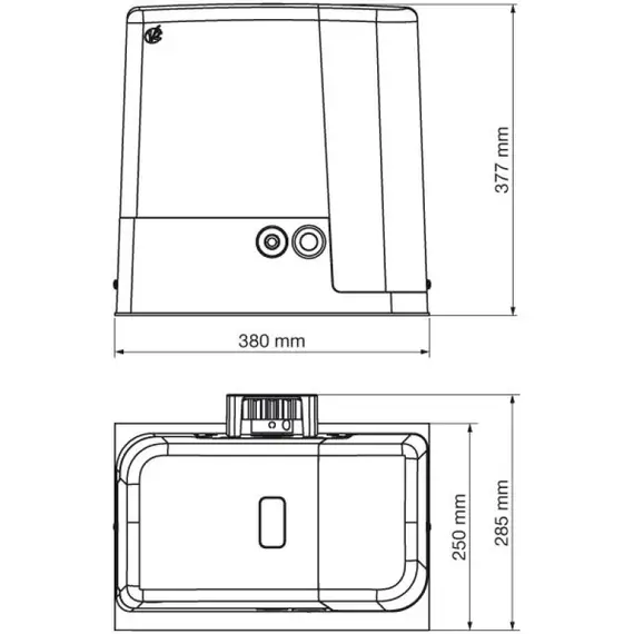 ABLE Tolókapu motor beépített digitális vezérlőegységgel, kódoló- és mágneses végálláskapcsolókkal, 24 V, 2200 kg