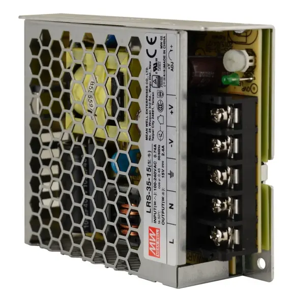 PULSAR LRS-35-15 15V 35W 2,4A IP20 fémházas tápegység
