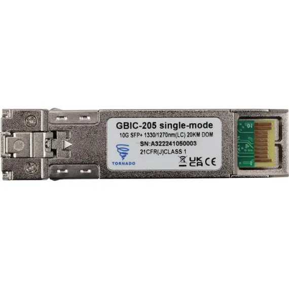 PULSAR SFP+ GBIC-205 modul single-mode 10G 1330/1270nm LC 20km DOM ipari kivitel