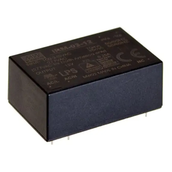 PULSAR IRM-03-12 12V 3W 250mA IP20 miniatűr tápegység PCB-beépítéshez