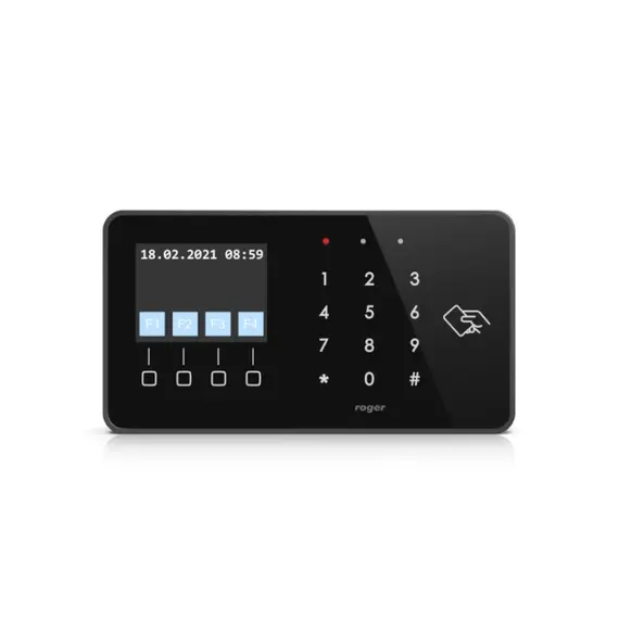 ROGER Beléptető terminál, MIFARE Ultralight/Classic/DESFire/Plus/NFC/Bluetooth