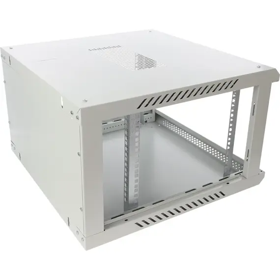 PULSAR 6U 19” RACK szekrény falra szerelhető 600x600 mm IP20 szürke acél professzionális kivitel