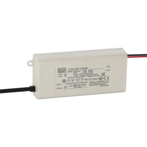 PULSAR PCD-60-1050B LED tápegység 60 W 1050 mA IP67 vízálló fekete